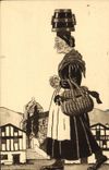 CPA Folklore Pays basque Jour de marche Jacques le Tanneur