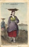 CPA Folklore Pyrenees Cacarotte Marchande de poissons a Saint Jean de Luz 