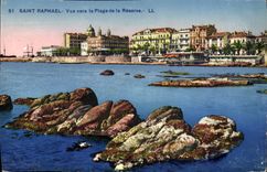 CPA Saint Raphael Vue Vers la Plage de la Reserve