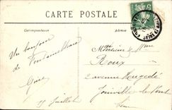 VINTAGE POSTCARD Palate of Fontainebleau the Terrace of the Pond of Carps and Court of the fountain