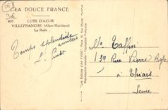 CPA Villefranche La Rade Bateaux