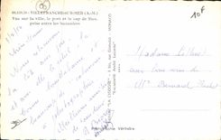 MODERN CARD Villefranche On Sea On the City the Port and the Cape of Nice taken between the banana trees