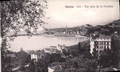 CPA Menton Vue Prise de la Frontiere