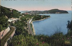 VINTAGE POSTCARD Roads of Villefranche and the Cape Ferrat