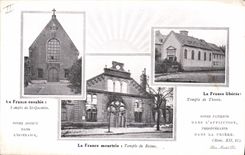 CPA Pour nos eglises envahies Dieu et patrie Journee de l'eglise reformee evangelique 