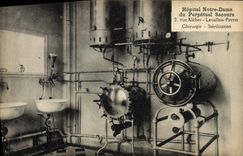 VINTAGE POSTCARD Notre Dame Hospital of the perpetual Help Street Kleber Levallois Perret Surgery Sterilization