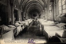 VINTAGE POSTCARD Hopital of Scotland the Grands big room wound Clinique of Dr. Bonnet Street of the Chair Paris Infirmiere