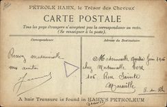 CPA L'Hydrotherapie Moulin a vent Chien Publicite Petrole Hahn Tresor des Cheveux Coiffeur