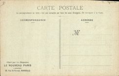 Ilustrador de Beauvais del barco de motor de la POSTAL de la VENDIMIA