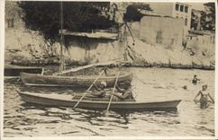 VINTAGE POSTCARD Canoe