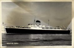 MODERN CARD Boat Steamer Town of Tunis
