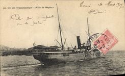 CPA Bateau Paquebot Cie Gle Transatlantique Ville de Naples 