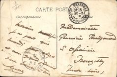 CPA Bateau Ville d'Oran Paquebot Poste de la Cie Transatlantique courrier d'Algerie 