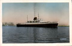 VINTAGE POSTCARD Boat Steamer Algiers S Town of Algiers