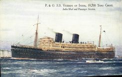 CPA Bateau Paquebot P&O SS Viceroy of India 