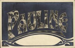 VINTAGE POSTCARD Pauline First name