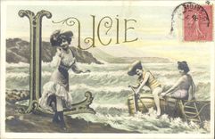 VINTAGE POSTCARD Lucie First name