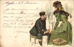 CPA Fantaisie Illustrateur Femme