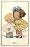 VINTAGE POSTCARD Fantasy Illustrator Blow children