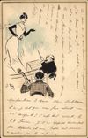 VINTAGE POSTCARD Fantaisie Illustrator Woman Orchestrates