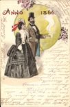 VINTAGE POSTCARD Fantasy Illustrator Ass 1866 Woman Folklore