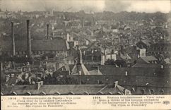 VINTAGE POSTCARD Militaria Bombardment of Rheims Seen from of a tower of the famous Pommery cathedral