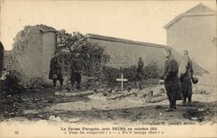 VINTAGE POSTCARD Militaria the Pierquin farm close Rheims will avenge We them!