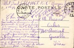 CPA Militaria Infanterie Francaise defendant la voie ferree