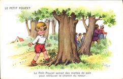 CPA Fantaisie Illustrateur Jim Patt Enfant Le Petit Poucet 