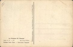 VINTAGE POSTCARD Fantasy Illustrator the Victoire of the love Peltier Angel