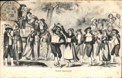 CPA Folklore Danse Ossaloise