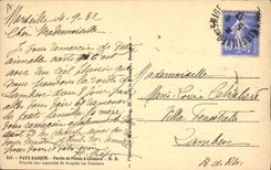 VINTAGE POSTCARD Folklore Basque Country Partie of ball has Chistera