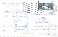 VINTAGE POSTCARD Villefranche On Sea Old women Streets