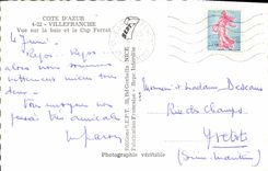 MODERN CARD Villefranche On Bay and the Cape Ferrat