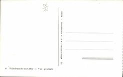 CPM Villefranche Sur Mer Vue Generale