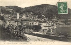 VINTAGE POSTCARD Villefranche View