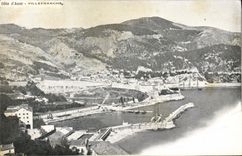 VINTAGE POSTCARD Villefranche On Overall picture Sea of the Port