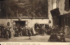 CPA Russel La Petite Fille aux Cerises Paris Musee du Louvre