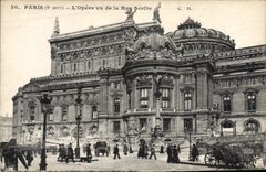 CPA Paris L'Opera Vu de la Rue Scribe