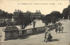 CPA Paris Jardin du Luxembourg Le Senat Lion