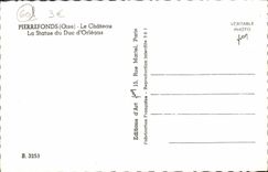 CPM Pierrefonds Le Chateau La Statue du Duc d'Orleans