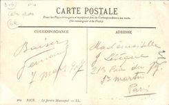 VINTAGE POSTCARD Nice the Municipal Garden