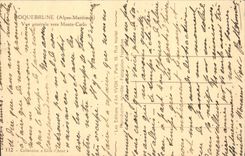 Opinión de Roquebrune de la POSTAL de la VENDIMIA hacia Monte Carlo