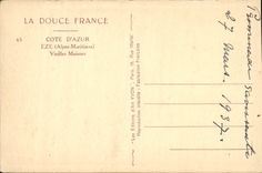 CPA Eze Vieilles Maisons