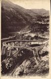 VINTAGE POSTCARD Route of Menton has Sospel the valley of Carei and the viaduct of Caramel