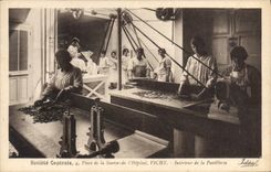 VINTAGE POSTCARD Thermalisme central Company Places Source of the hospital Vichy Interieur of Pastillerie