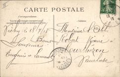 VINTAGE POSTCARD Hydrotherapy Vichy Source of the hospital