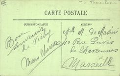 VINTAGE POSTCARD Hydrotherapy Beautiful Bank on Allier the intermittent source