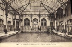 VINTAGE POSTCARD Hydrotherapy Bagnerres de Bigorre Swimming pool of the neo thermal baths
