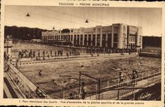 CPA Parc municipal des sports Vue d'ensemble de la piscine sportive et la grande piscine Toulouse